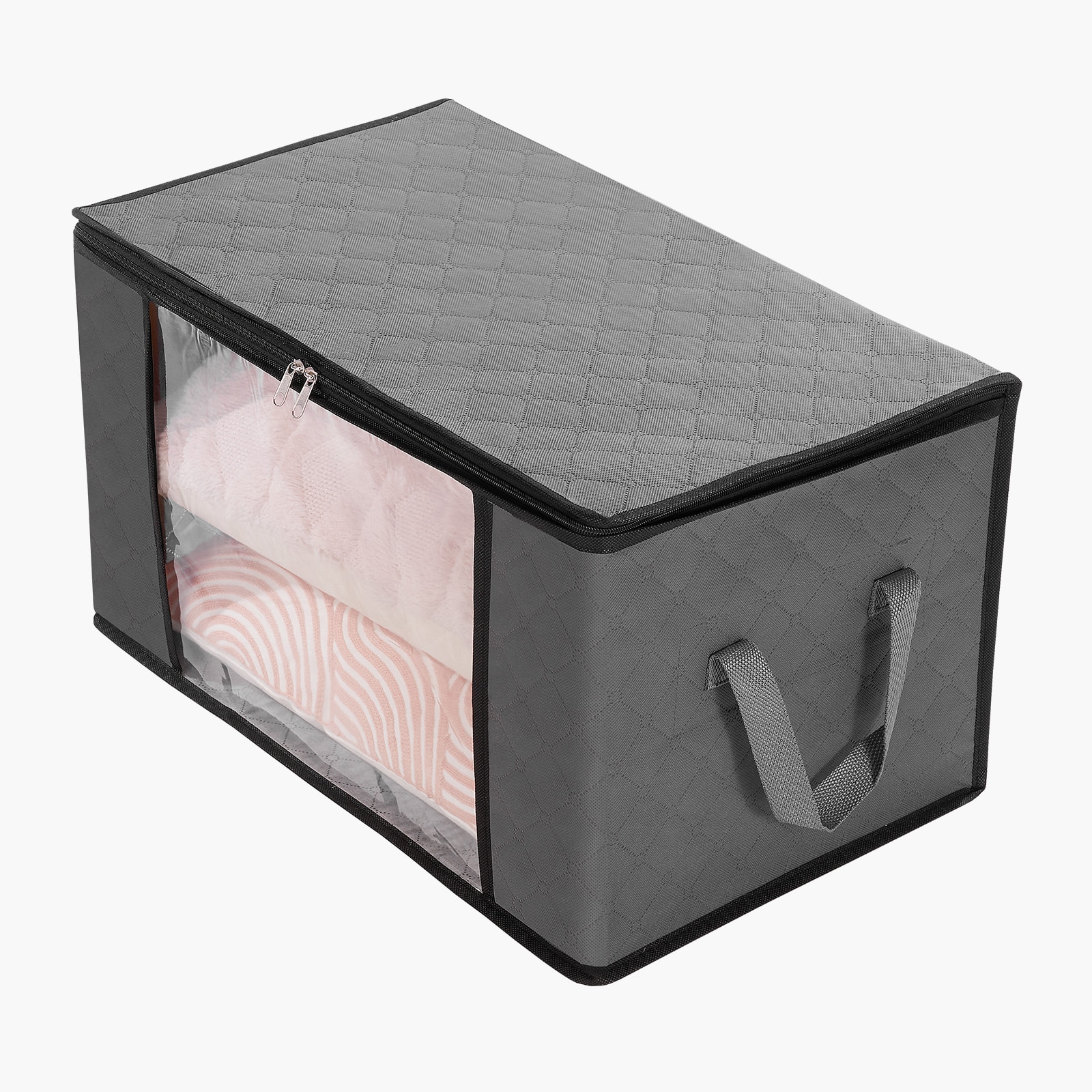 Large Grey Storage Bags For Bedroom Clothes And Bedding 6 Pack_voghion.com